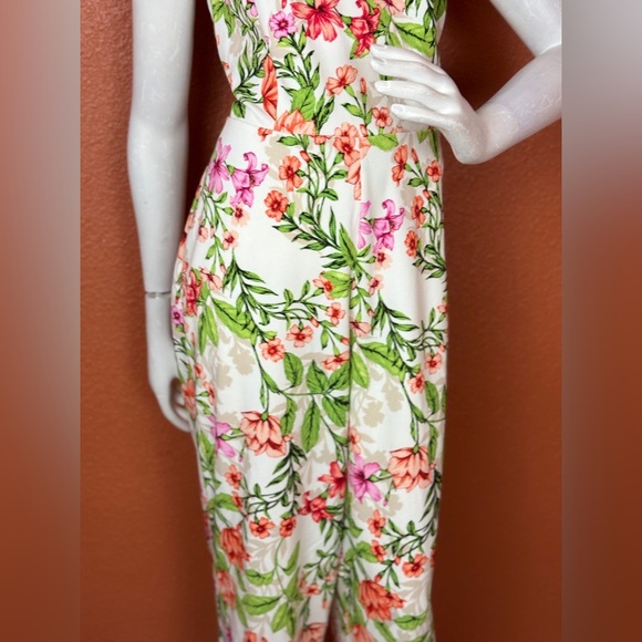 Bebe Multicolor Floral Jumpsuit Size 14. E12 - Picture 6 of 15
